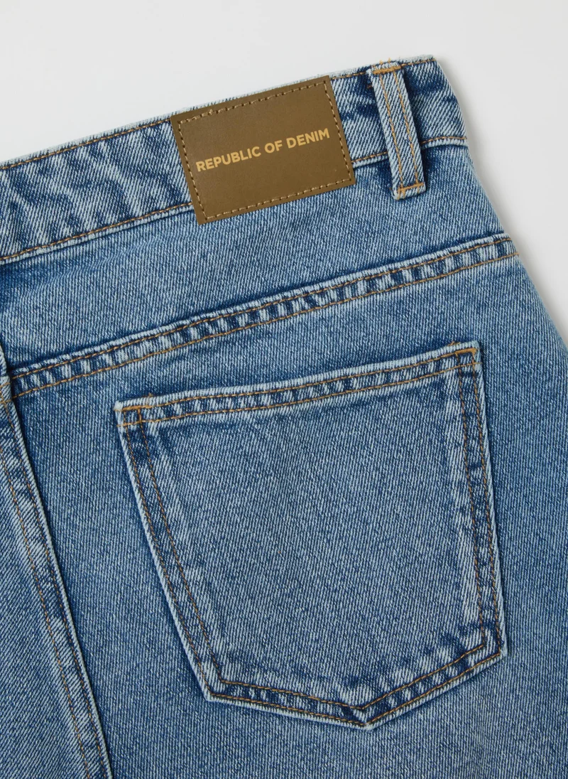 او في اس OVS Blue Slim Fit Denim Jeans